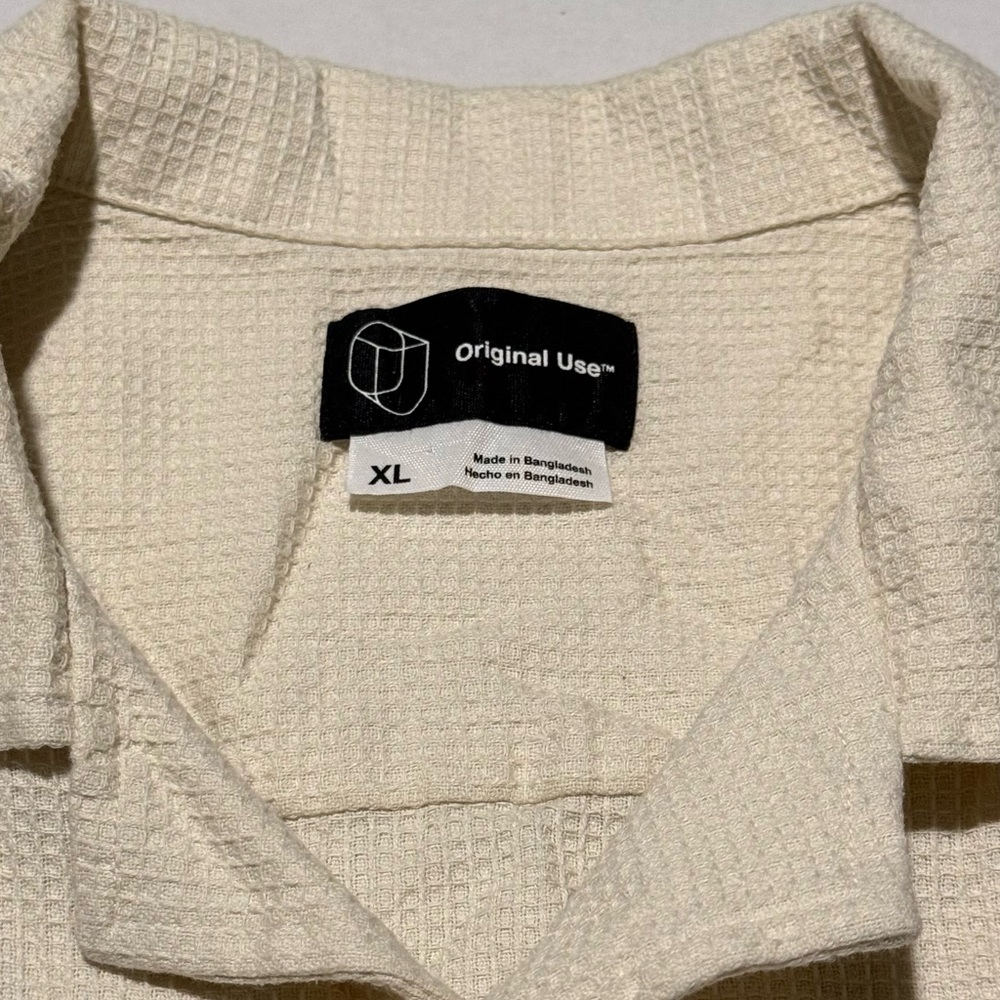Original Use Cream Casual Button Down Shirt